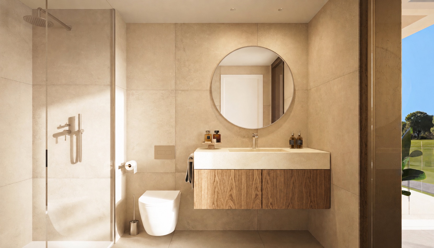 Natural stone bathroom