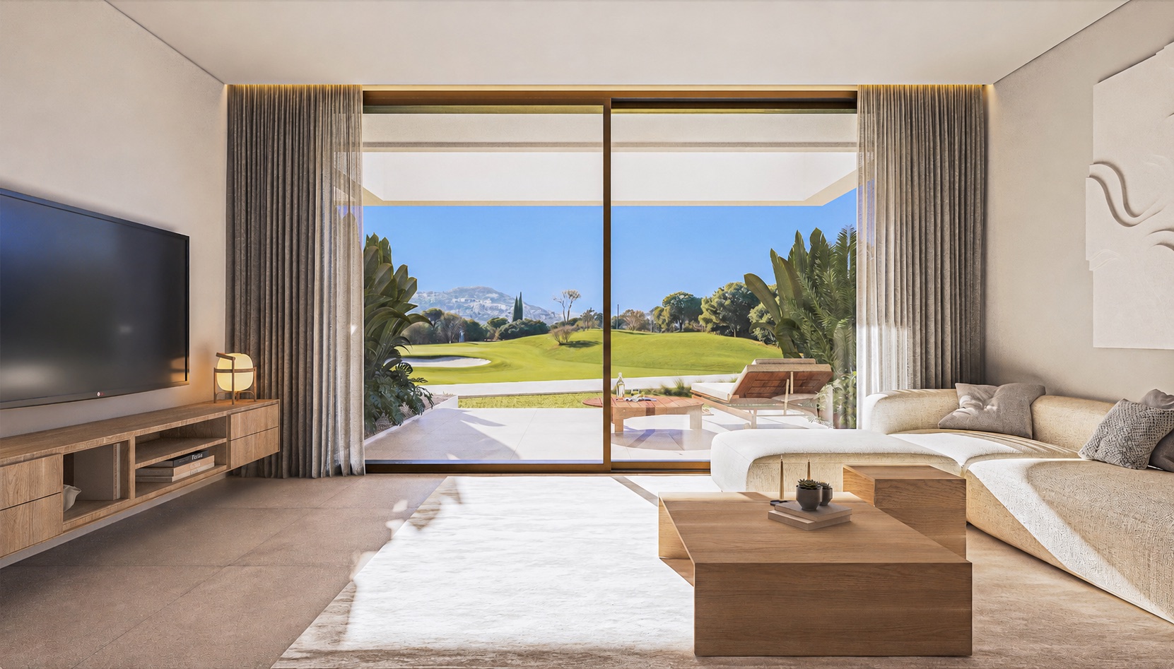 Living room overlooking La Sella Golf